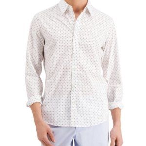 Michael Kors Men’s 2XL Slim Fit Mini Dot Button-Up Shirt NWT
